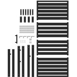  Vrtna vrata s mogućnošću zaključavanja crna 100x180 cm aluminijska | shoptok.hr