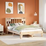 vidaXL Posteljni okvir brez vzmetnice 160x200 cm trdna borovina | Shoptok.si