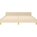  Okvir za krevet s uzglavljem krem 180 x 200 cm od tkanine | shoptok.hr