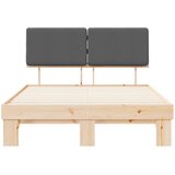  Krevetni okvir s tapiciranim uzglavljem Tamno siva 120 x 190 cm | shoptok.hr