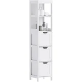 Kopalniška omara iverna plošča, MDF 30D x 30Š x 142,4V cm Bela, (5000279363)