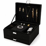  Elegantna kutija za nakit 24,5 x 17 x 11,5 cm - crna | Shoptok.si