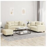vidaXL 3-dijelni set sofa s jastucima krem od umjetne kože | shoptok.hr