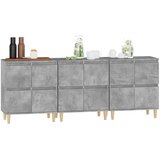  Komode 3 kom siva boja betona 60x35x70 cm od konstruiranog drva | Eponuda.com