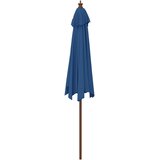  Vrtni suncobran s drvenim stupom azurnoplava 299 x 240 cm | Eponuda.com