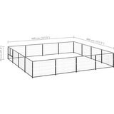 Kavez za pse crni 16 m² čelični | shoptok.hr