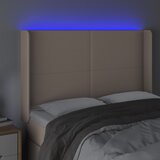  LED uzglavlje boja cappuccina 147x16x118/128cm od umjetna koža | shoptok.hr