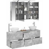  Set namještaja za kupaonicu 4 pcs Betonska siva | shoptok.hr