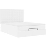  Otomanski posteljni okvir z vzmetnico bel 140x190 cm um. usnje, (22011776) | Shoptok.si
