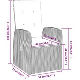  5-dijelni vrtni blagovaonski set s jastucima sivi | shoptok.hr