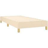  Box spring postelja z vzmetnico krem 80x200 cm blago, (20892647) | Shoptok.si