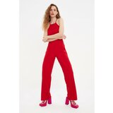 Trendyol Red Weightlifting Collar Jumpsuit Cene