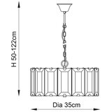  Endon 61281 - Luster na lancu CLOONEY 4xE14/40W/230V crna/dimljena | Eponuda.com
