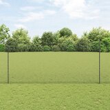 vidaXL varjena žičnata ograja z 44 u stebrički siva 1.4x50 m jeklo | Shoptok.si