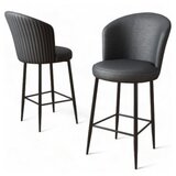 Hanah home set 2 barske stolice uras anthracite black | ePonuda.com