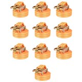 vidaXL Tovorni vezni trak 10 kosov 1 tona 6mx38mm oranžne barve, (20777603) Cene