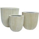 Kaemingk Plastična saksija Lennox/ set 3/1/ prljavo bela | ePonuda.com