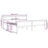  Okvir za krevet od masivne borovine 180 x 200 cm | shoptok.hr