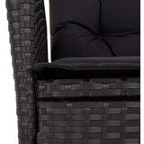  5-dijelni vrtni blagovaonski set s jastucima od poliratana crni | shoptok.hr