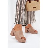 Boto Women's Sandals On Heels And Platform Khaki Omeisa | Shoptok.si
