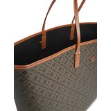 Tommy Hilfiger Nakupovalna torba rjava / konjak / svetlo siva / črna | Shoptok.si