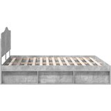  Krevetna konstrukcija Beton 180 x 200 cm Čvrsto borovo drvo | shoptok.hr