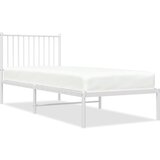 Metalni okvir za krevet s uzglavljem bijeli 80x200 cm | shoptok.hr