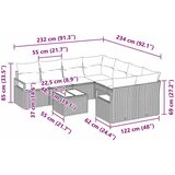  Set sofe s jastukom 9 pcs Bež i krema poliratan | shoptok.hr