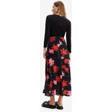 Desigual Obleka roza / ognjeno rdeča / črna | Shoptok.si