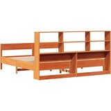  Krevet s regalom za knjige bez madraca 200x200 cm od borovine | shoptok.hr