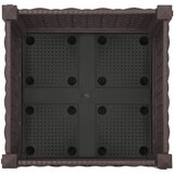  Vrtni saksija s kotačima Smeđa 40 x 40 x 29 cm PP | shoptok.hr