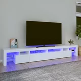 TV ormarić s LED svjetlima bijeli 260 x 36,5 x 40 cm