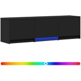 TV ormarić s LED rasvjetom s ladicama Crna 140 x 34 x 40 cm | shoptok.hr