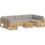  Set vanjskih sofa 8 pcs Bijela i svijetlosiva 59 x 59 x 37 cm | shoptok.hr