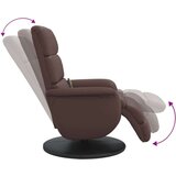 Masažni naslonjač od umjetne kože s osloncem za noge smeđi | shoptok.hr