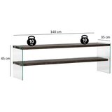 Hanah home TV polica Aqua TV Anthracite