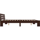  Posteljni okvir temno rjav iz trdne borovine 160x200 cm, (20643195) | Shoptok.si