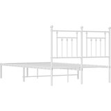  Metalni okvir za krevet s uzglavljem bijeli 120x200 cm | shoptok.hr