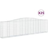  Lučne gabionske košare 25kom 400x30x100/120cm pocinčano željezo | shoptok.hr