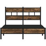  Okvir kreveta bez madraca s uzglavljem boja hrasta 120x200 cm | shoptok.hr