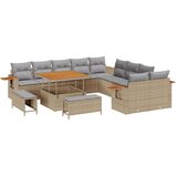  Set vrtnih sofa od 13 komada s jastucima bež poli ratan akacija 3-dijelni set vrtne blagovaonice s jastucima bež poli ratan aka | shoptok.hr