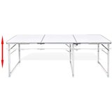 vidaXL sklopivi set stola za kampiranje i 6 stolaca podesiva visina 180x60 cm | shoptok.hr