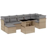 Maison Chic Seti vrtnega pohištva - Vrtna garnitura - Vrtni pohištvo set 8-delna z blazinami bež poli ratan, (21800797) | Shoptok.si