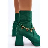 Boto Women's Boots with Heel and Green Chain Tiselo | ePonuda.com