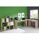 MID.YOU kotna pisalna miza leseni material barve hrasta | Shoptok.si