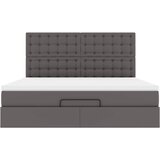  Otomanski okvir kreveta s madracem sivi 180x200cm umjetna koža | Eponuda.com
