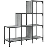  The Living Store Knjižna omara siva sonoma 92x30x102 cm inženirski les in kovina - Knjižna Omara, (21442214) | Shoptok.si