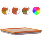 Maison Chic LED Posteljni okvir - Dvoposteljna postelja - Zakonska postelja voščeno rjav 200x200 cm trdna borovina, (21694433) Cene
