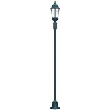Lampa za vrt na postolju 2-lampe E27 Zelena 220 cm Aluminij | shoptok.hr
