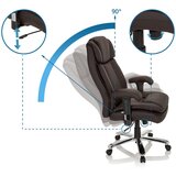 MID.YOU PISARNIŠKI STOL tekstil temno rjava | Shoptok.si